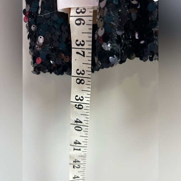 Vintage fairy 80s 90s Y2K Signature by sangria 4 Sequins Satin One shoulder Mid - Picture 13 of 15